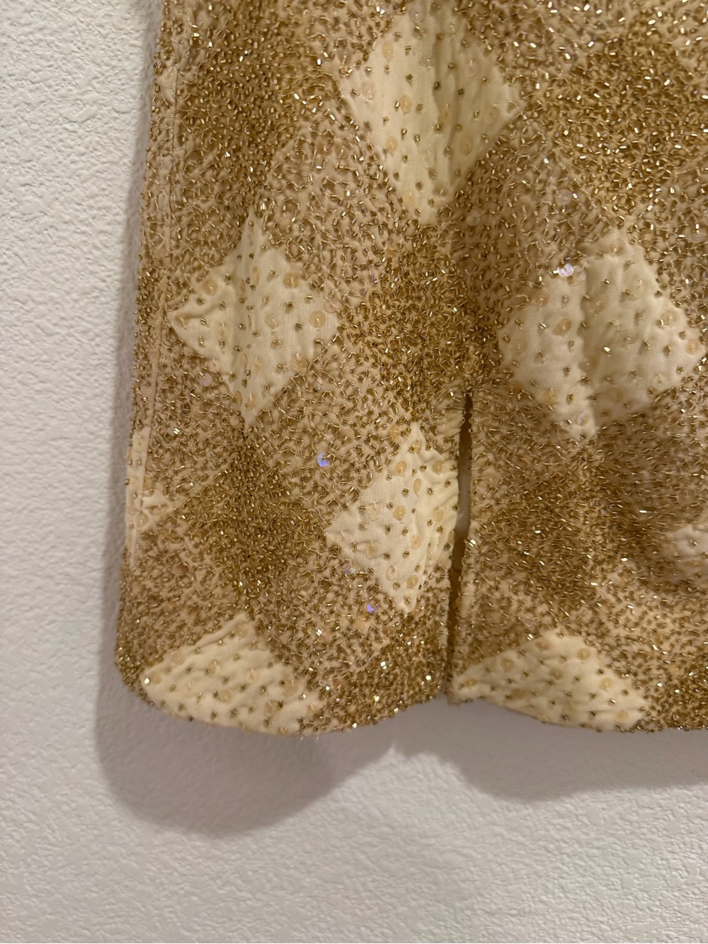 NWT STAUD Gold Sequin Slip Dress - Picture 8 of 9